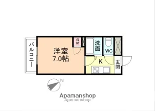 ニューハイツ五福【4階】の間取り