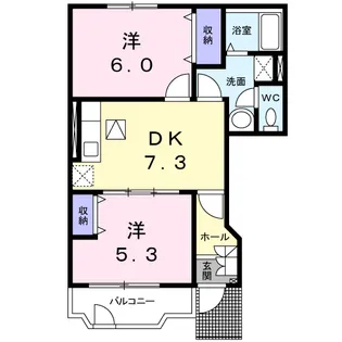 エスペランス・K【1階】の間取り