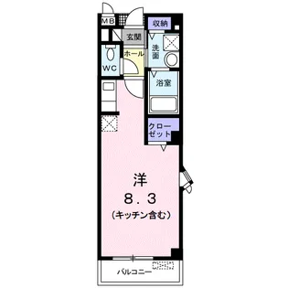 カーサプラシードM【2階】の間取り