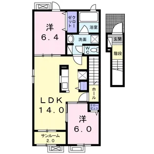 アルモニーA【2階】の間取り