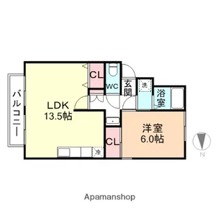 エクロール二口【2階】の間取り