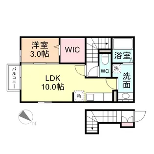 DーROOM蓮町【2階】の間取り