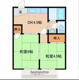 サンシャイン大沢野【2階】の間取り