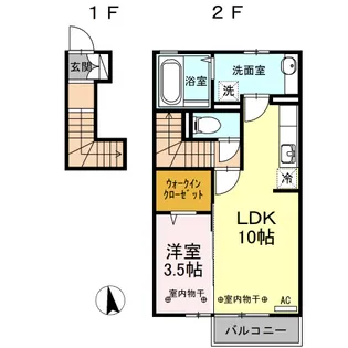 DーROOM本郷町【2階】の間取り