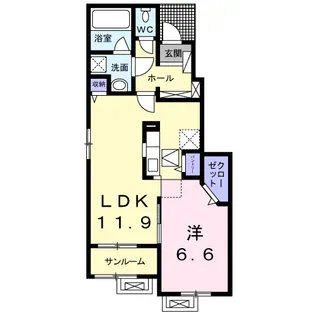 アロマ・フォーレⅤ A【1階】の間取り