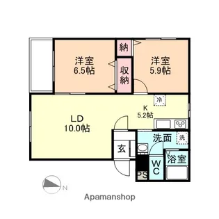 富山県富山市新庄町【マンション】の間取り