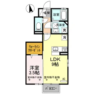 DーROOMフラワー【1階】の間取り