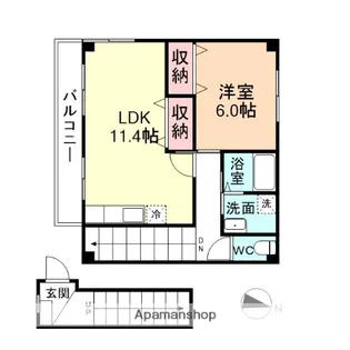 ラトゥールボワⅡ【201号室】の間取り