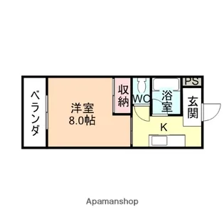 富山県富山市下新町【アパート】の間取り