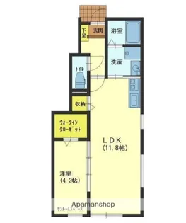 モーントブルーメ堀川【1階】の間取り
