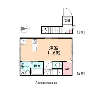 富山県富山市二俣新町【アパート】の間取り