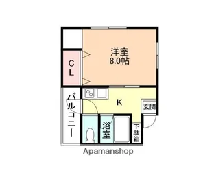 バジェット大町【2階】の間取り