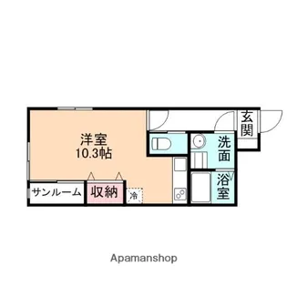 アバンティ中冨居【1階】の間取り