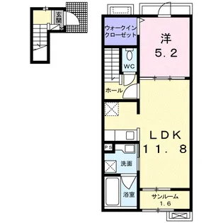 ヴィル・フォーレⅧ【2階】の間取り