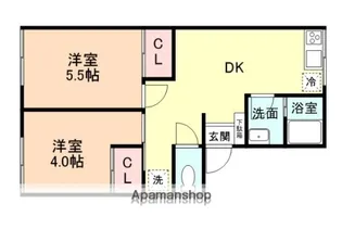 シンフォニー石坂Ⅰ【1階】の間取り
