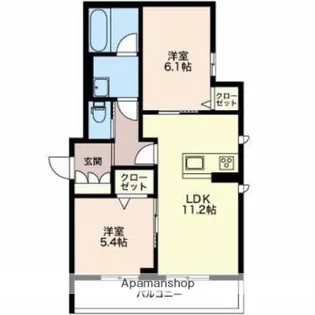 アンビシア南掛尾【2階】の間取り