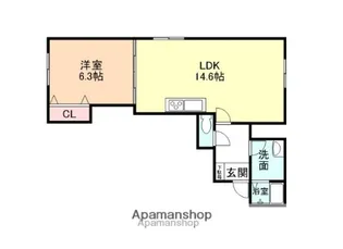 コンチネンタル田島【3階】の間取り