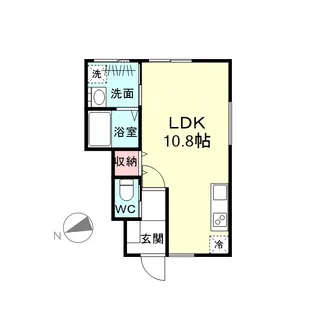 エアスト豊丘【102号室】の間取り