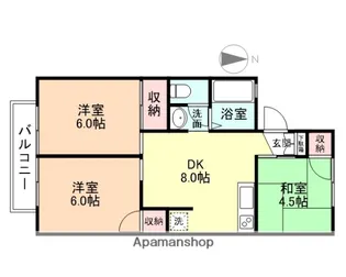 グリーンヒルズ【1階】の間取り