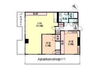 アシスト第8富山マンション【6階】の間取り