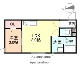グランスイート芝園【2階】の間取り