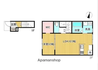 DIECI A棟【2階】の間取り