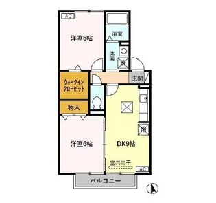 ガーラ・イースト【102号室】の間取り