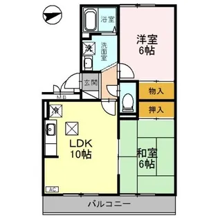 セジュール西公文名【1階】の間取り