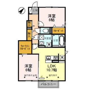 ジュネス東岩瀬 A【1階】の間取り