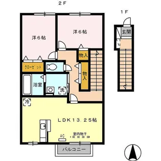 ブランズコート【2階】の間取り