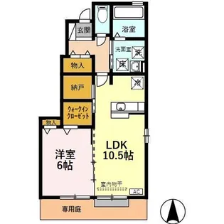 ブランズコート【1階】の間取り