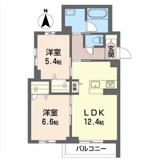 ウィステリア蜷川【1階】の間取り