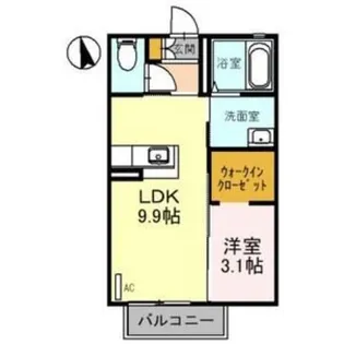サンフール三上 B【2階】の間取り