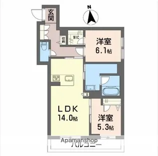 シャーメゾン アトリエ—ル【3階】の間取り