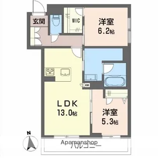 シャーメゾン アトリエ—ル【1階】の間取り