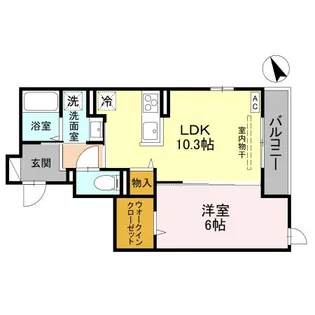 富山県富山市下新本町【アパート】の間取り