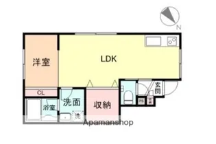 LUX 五福【1階】の間取り