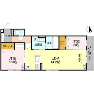 カーサ ファミール【2階】の間取り