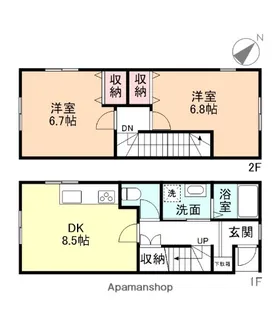 富山県富山市呉羽町【アパート】の間取り