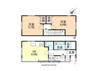 富山県富山市呉羽町【アパート】の間取り