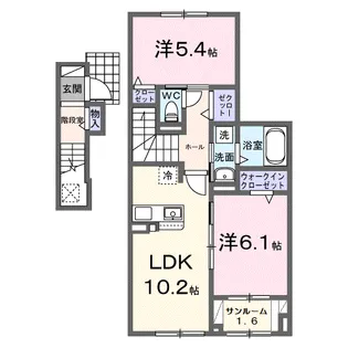 リヒトミューレ【2階】の間取り