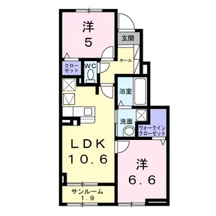 スリージェメゾン Ⅱ【1階】の間取り