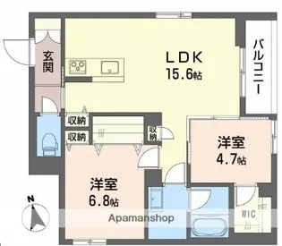 SHAMAISON神通町【1階】の間取り
