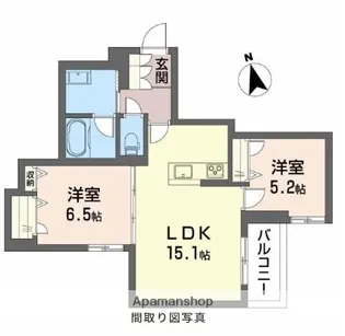 SHAMAISON神通町【1階】の間取り