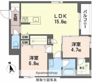 SHAMAISON神通町【2階】の間取り
