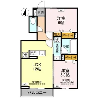 ウェルモート曙町【1階】の間取り