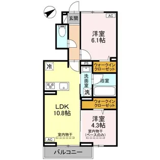 プレッシャス奥井【1階】の間取り