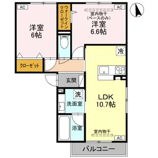 パチオーリ弥生町【2階】の間取り