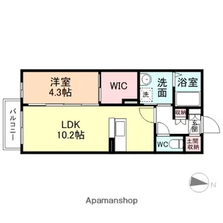 ソサイティー藤木【1階】の間取り