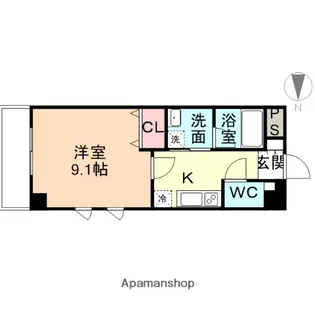 フロンティアイースト【307号室】の間取り